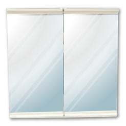 Waterproof cabinet with bathroom mirror PVC 40 x 11 x 40 cm