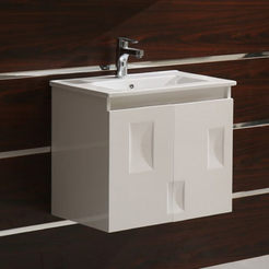 PVC Cabinet with bathroom sink 61 x 40 x 52 cm, smooth closing, Daphne