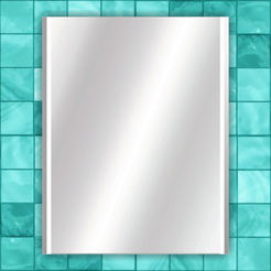 Bathroom mirror 50 x 70 cm with planks, model №307