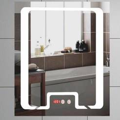 Bathroom mirror with LED lighting and touch screen button 80 x 60 cm - LED 117