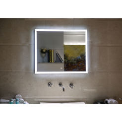 Зеркало для ванной 60 х 60 см - со светодиодной подсветкой и сенсорным экраном