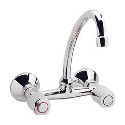 Wall-mounted sink mixer with L winch ISKAR - 150 mm