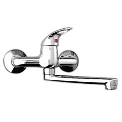 Wall-mounted kitchen sink mixer with one handle Crystal
