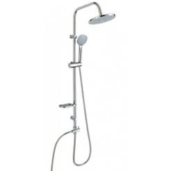 Shower system with tubular suspension, stationary shower, mobile shower and hose 8839 ECO