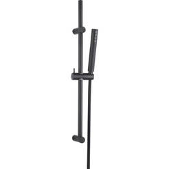Pipe suspension Pretto with hose, hand shower and holder - black matt
