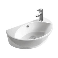 Porcelain bathroom sink 30 x 45 x 15 cm - right hole for faucet