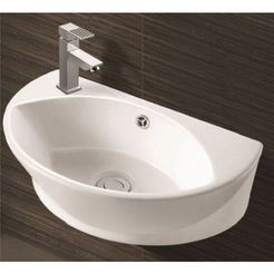 Porcelain sink - 30 x 45 x 15 cm, with left hole for faucet
