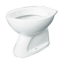 Standing toilet bowl with bottom drain, white 355