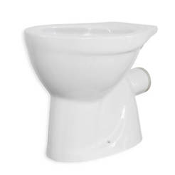 Toilet bowl with rear drain
