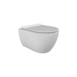 Suspended toilet bowl City with a seat with a smooth drop duroplast