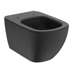 Tesi AquaBlade wall-mounted toilet bowl, back drain, matt black