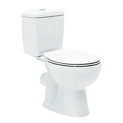 Monoblock with bidet back drain, without toilet seat