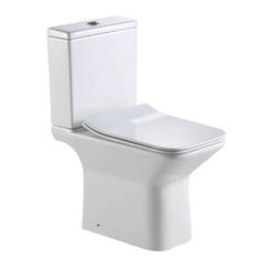 Rimless monobloc with rear drain and slow drop seat