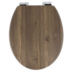 Toilet seat - MDF, delayed fall, walnut color