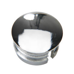 Chrome hole plug for standing battery