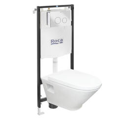 Promo built-in structure with toilet bowl and seat Active Gap Round ROCA