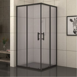 Blake shower cabin - 80 x 80 cm, square, without shower tray, tinted glass