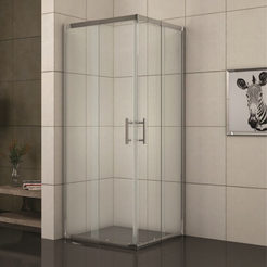 Hans shower cabin - 78-90 x 190 cm, without shower tray, frosted glass