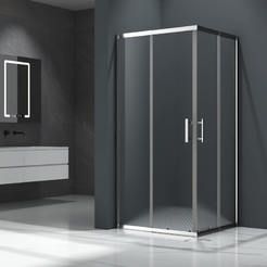 Hans shower cabin with adjustable arms 88-100 x 190 cm, frosted glass, without shower tray