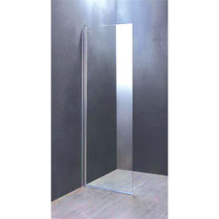 Bathroom screen 70 x 200 cm movable, with hinge and transparent glass 6 mm