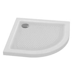 Shower tray Connect - 90 x 90 cm, oval, with siphon hole
