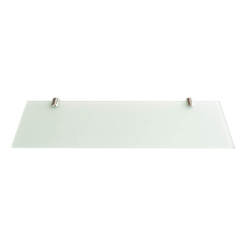 Полка для ванной стеклянная с матовым стеклом 6 мм, 60 x 13 см, 2 держателя