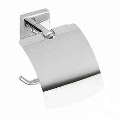 Toilet paper holder with Beta lid