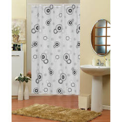 Bathroom curtain 180 x 200 cm Jackline BSA7976-V6, with rings