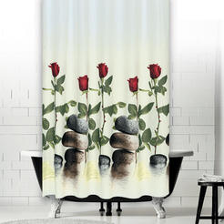 Bathroom curtain 180 x 200 cm Jackline BS12005, with rings