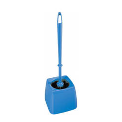 Plastic brush for toilet bowl - blue, 4342