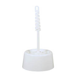 Plastic brush for toilet bowl - white 4334