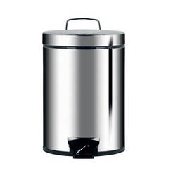Trash can with pedal for waste, for toilet 3l stainless steel