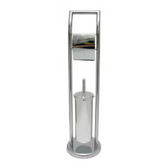 Toilet paper stand with toilet brush 19 x 19 x 74 cm