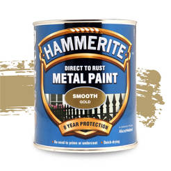 Alkyd paint for metal Hammerite Direct to Rust - 750ml, gold gloss