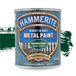 Краска алкидная по металлу Hammerite Direct to Rust - 750мл, молотковый эффект, зеленое масло