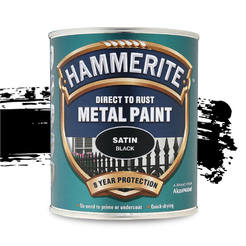 Alkyd paint for metal Direct to Rust - 750ml, satin, black
