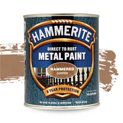 Краска алкидная по металлу Hammerite Direct to Rust - 750мл, молотковый эффект, медь