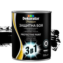 Alkyd paint for metal 3in1 - 500ml, black