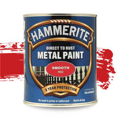 Краска алкидная по металлу Hammerite Direct to Rust - 750мл, красный глянец