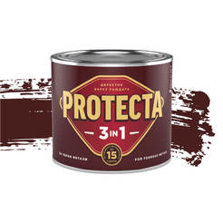 Эмаль по металлу Protecta 3 в 1 - 500мл, темно-коричневый