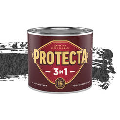 Enamel for metal Protecta 3 in 1 - 500ml, black metallic
