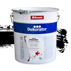Extra alkyd paint for metal and wood Resin black RAL9005, 18l