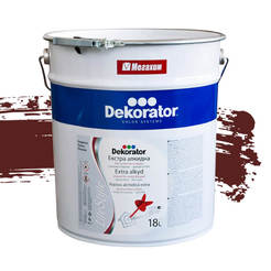 Extra alkyd paint for metal and wood Red-brown RAL8012, 18l