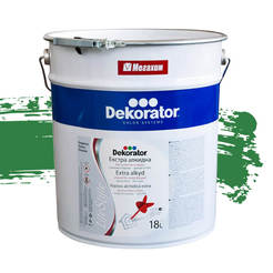 Extra alkyd paint for metal and wood Signal green RAL6032, 18l
