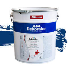 Extra alkyd paint for metal and wood Traffic blue RAL5017, 18l