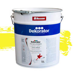 Extra alkyd paint for metal and wood Zinc yellow RAL1018, 18l
