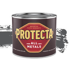 Eмайллак за метал Protecta All Metals 3 в 1 - 500мл, графит