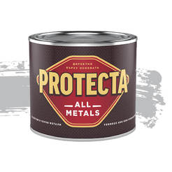 Enamel for metal Protecta All Metals 3 in 1 - 500ml, platinum