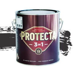 Eмайллак за метал Protecta 3 в 1 - 2.5л, черен
