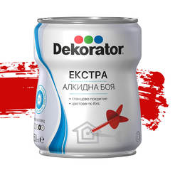 Alkyd paint for metal and wood Extra - 650ml, traffic red RAL 3020